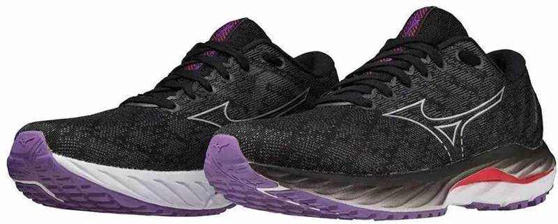 Mizuno Women's Inspire 19 Black/Silver/Bitsweet - WIDE-1